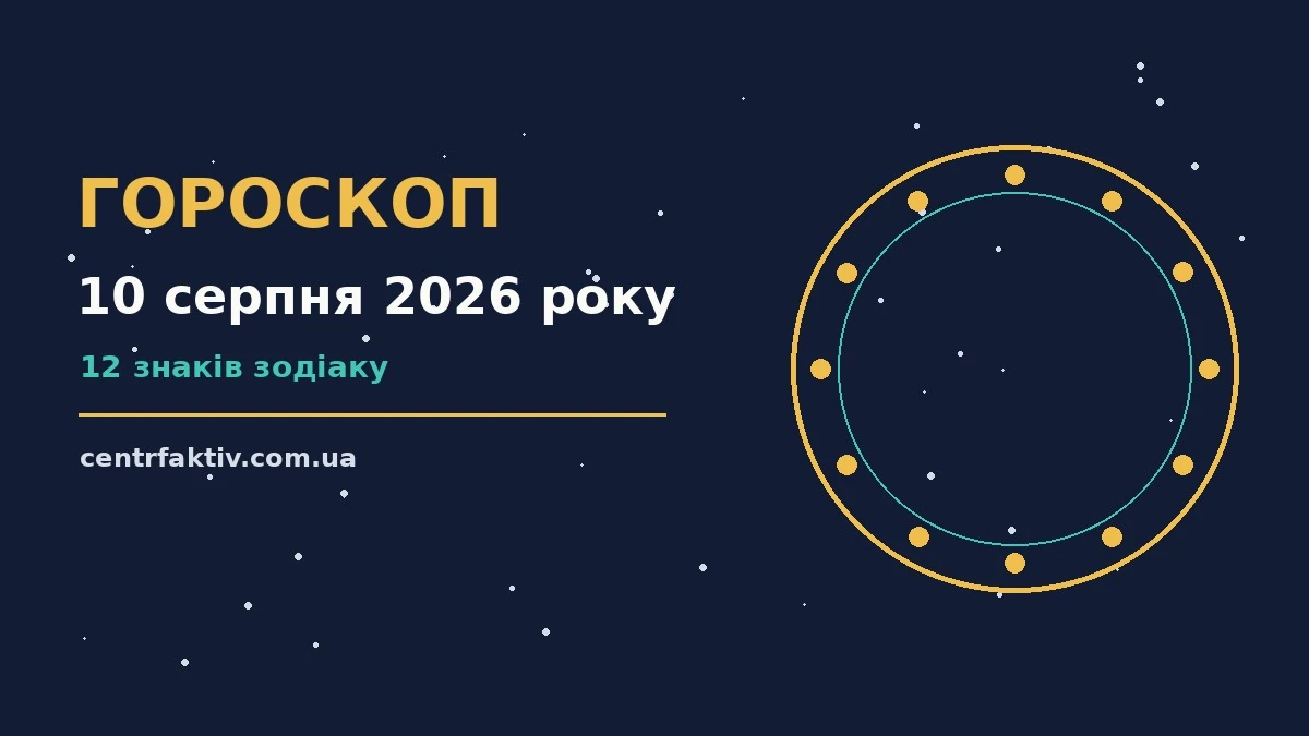 Гороскоп на 10 серпня 2026 року: перспективи для 12 знаків для нових справ і розмов