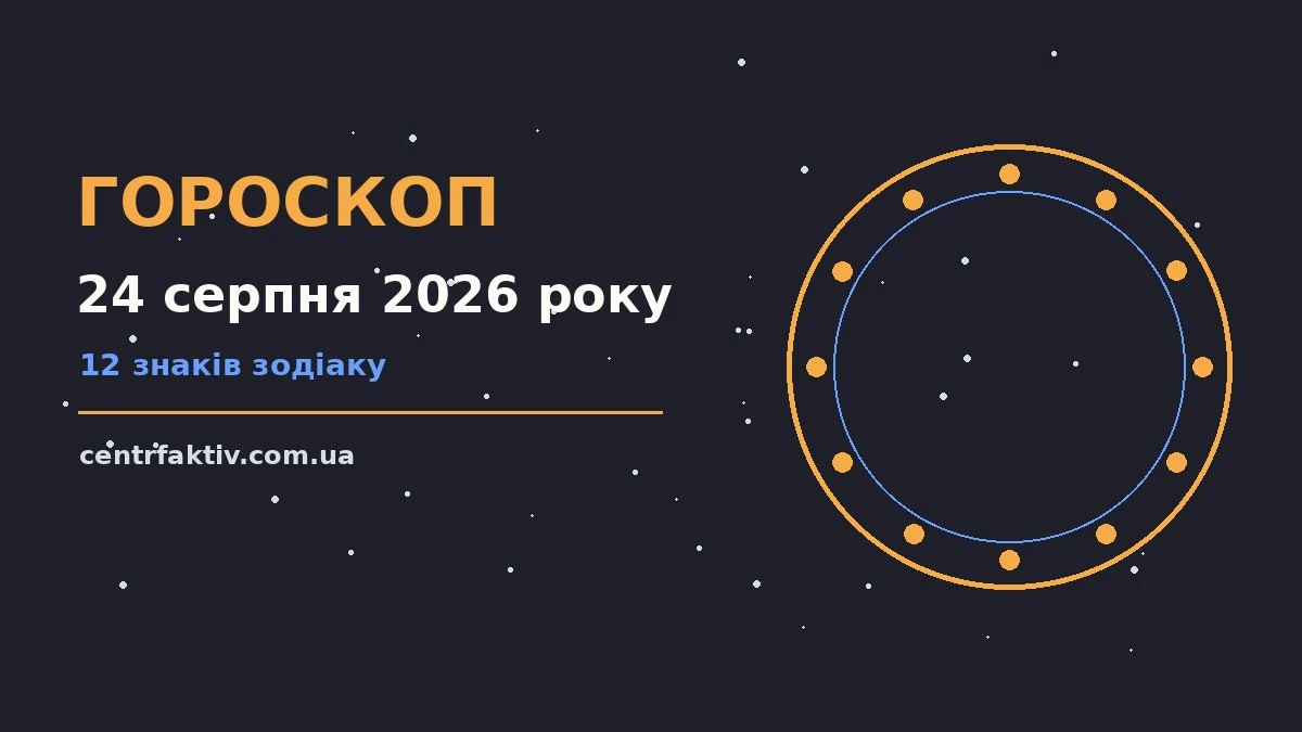 Гороскоп на 24 серпня 2026 року: перспективи для 12 знаків для нових справ і розмов
