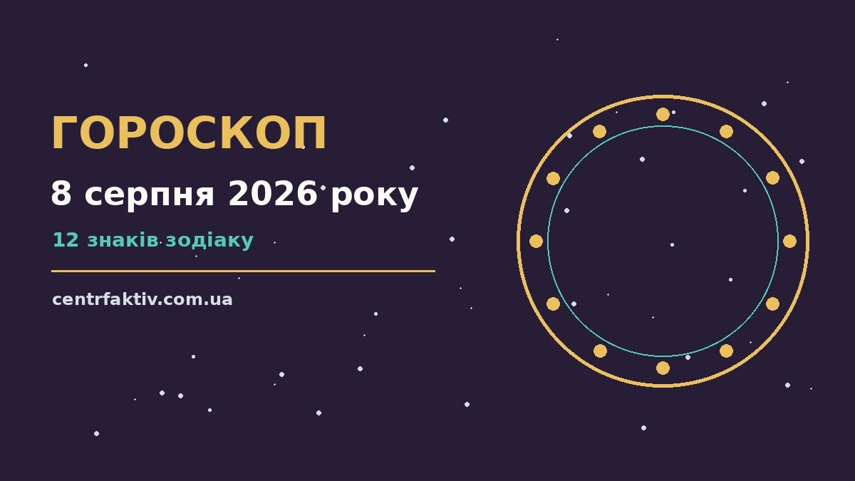 Гороскоп на 8 серпня 2026 року: перспективи для 12 знаків для нових справ і розмов