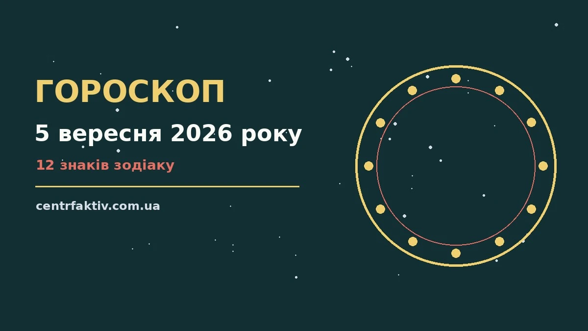 Гороскоп на 5 вересня 2026 року: перспективи для 12 знаків для нових справ і розмов